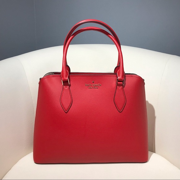 Kate Spade red leather tote bag - Picture 1 of 7
